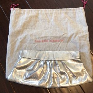 Silver Lauren Merkin clutch